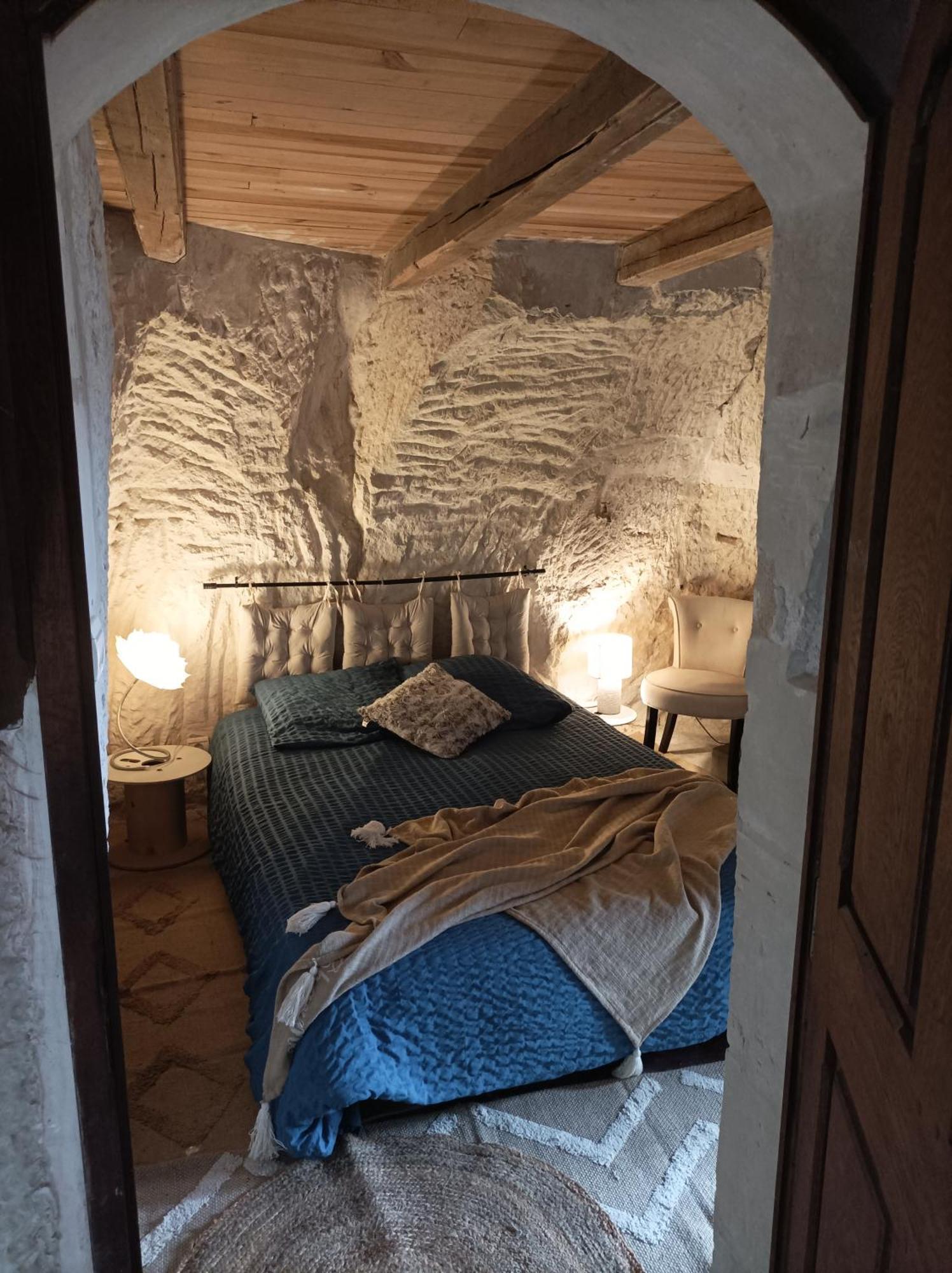 Gite Des Perreyeurs - Maison Troglodyte Avec Vue Sur Loire Монтзоро Экстерьер фото